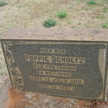 SCHOLTZ Poppie nee PRETORIUS 1886-1919
