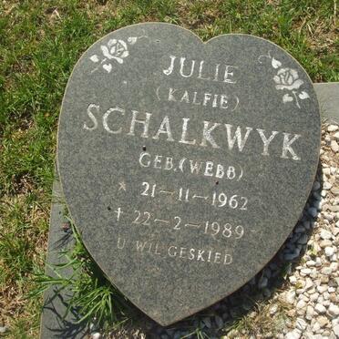 SCHALKWYK Julie nee WEBB 1962-1989