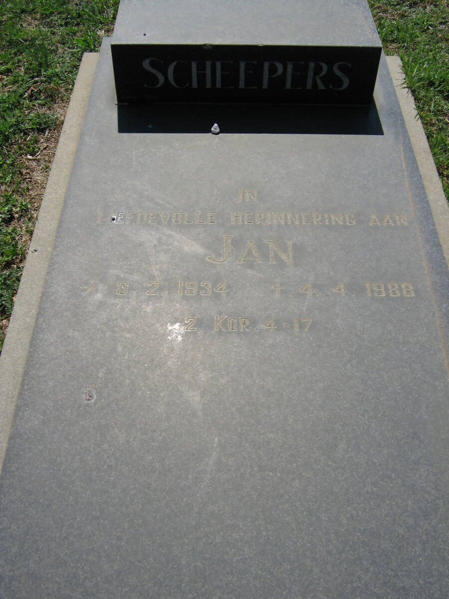 SCHEEPERS Jan 1934-1988