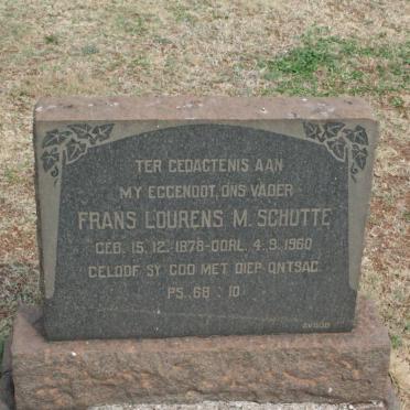 SCHUTTE Frans Lourens M. 1878-1960