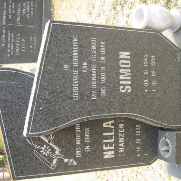 SCHOEN Simon 1945-1994 &amp; Nella HANZEN 1945-