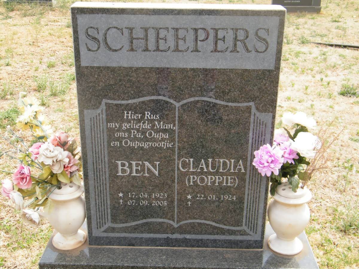 SCHEEPERS Ben 1923-2005 &amp; Claudia 1924-