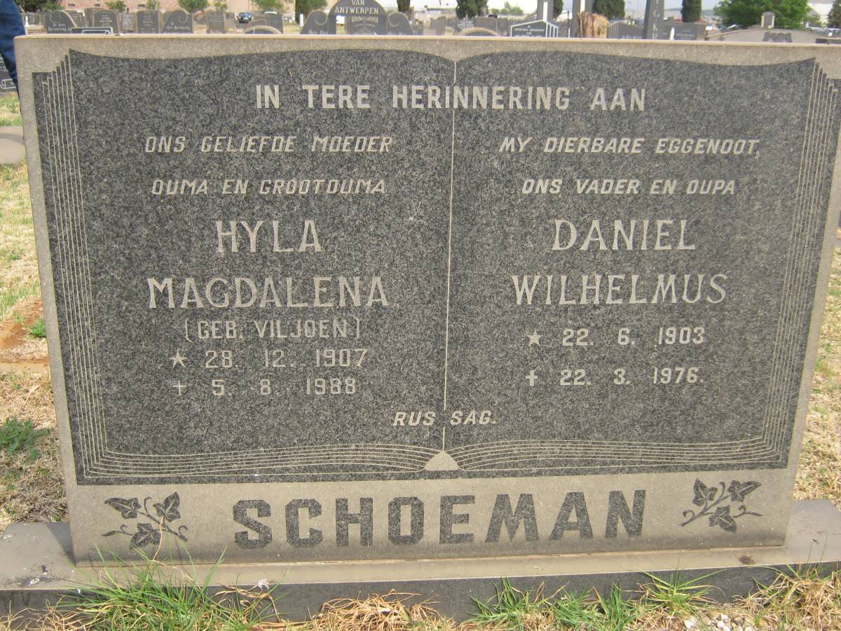 SCHOEMAN Daniel Wilhelmus 1903-1976 &amp; Hyla Magdalena VILJOEN 1907-1988