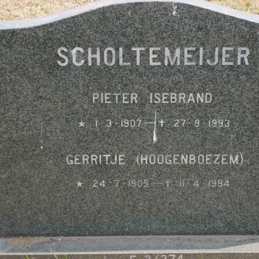 SCHOLTEMEIJER Pieter Isebrand 1907-1993 &amp; Gerritje HOOGEMBOEZEM 1905-1994