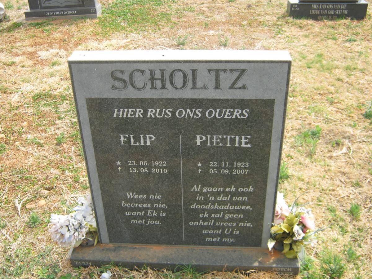 SCHOLTZ Flip 1922-2010 &amp; Pietie 1923-2007