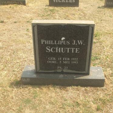 SCHUTTE Phillipus Jacobus Wilhelmus 1922-1993