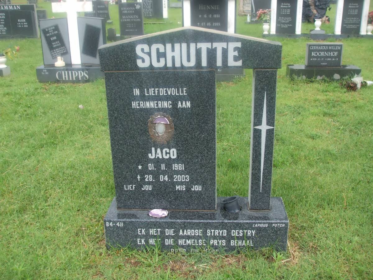 SCHUTTE Jaco 1981-2003