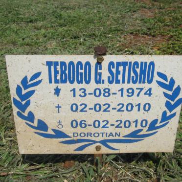 SETISHO Tebogo G. 1974-2010