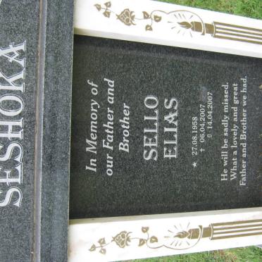 SESHOKA Sello Elias 1958-2007