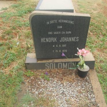 SOLOMON Hendrik Johannes 1912-1976