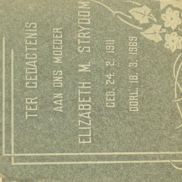 STRYDOM Elizabeth M. 1911-1969
