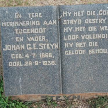 STEYN Johan G.E. 1868-1936