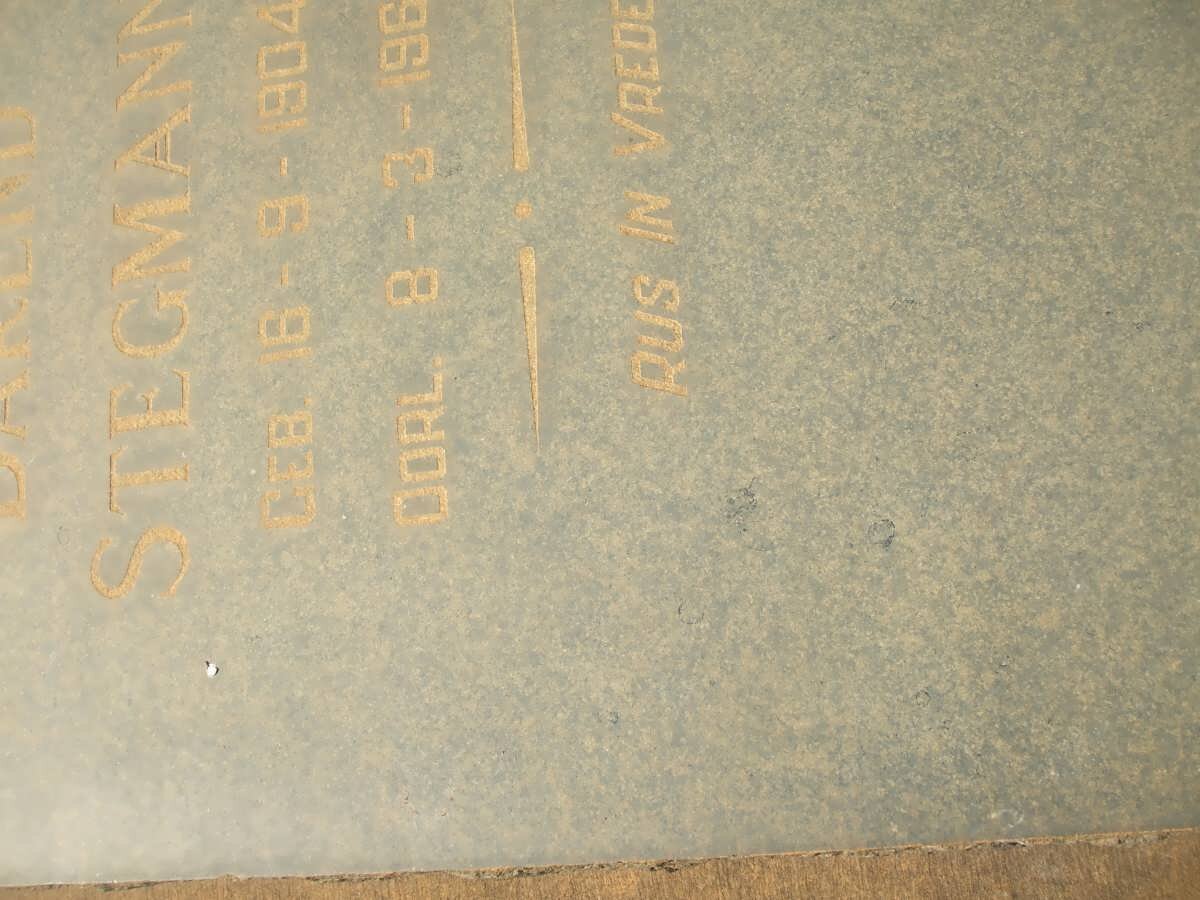 STEGMANN Barend 1904-196?