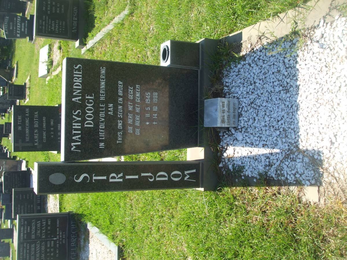 STRYDOM Mathys Andries Dooge 1945-1988