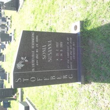 STOFFBERG Sonia Susanna 1937-1989