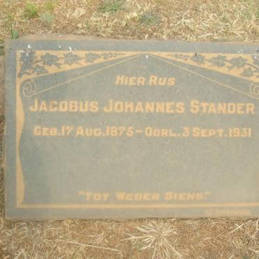 STANDER Jacobus Johannes 1875-1931