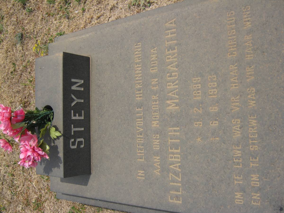 STEYN Elizabeth Margaretha 1889-1983