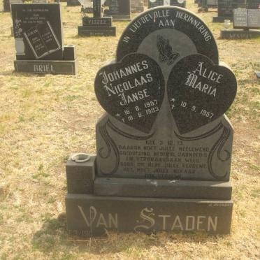 STADEN Johannes Nicolaas Janse, van 1957-1993