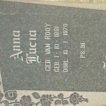 STEYN Anna Lucia nee VAN ROOY1881-1970