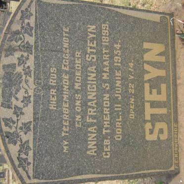STEYN Anna Francina nee THERON 1899-1954