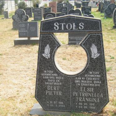 STOLS Gert Pieter 1910-2004 &amp; Elsie Petronella Francina 1916-1999