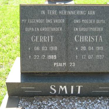 SMIT Gerrit 1918-1989 &amp; Christa 1919-1997
