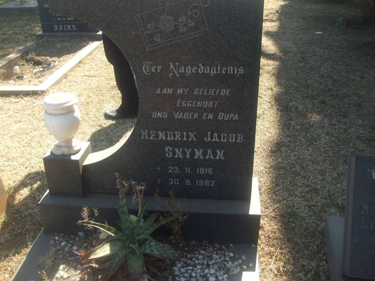SNYMAN Hendrik Jacob 1916-1982