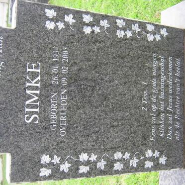 SPOEL Simke, van der 1934-2003