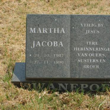 SWANEPOEL Martha Jacoba 1947-1990