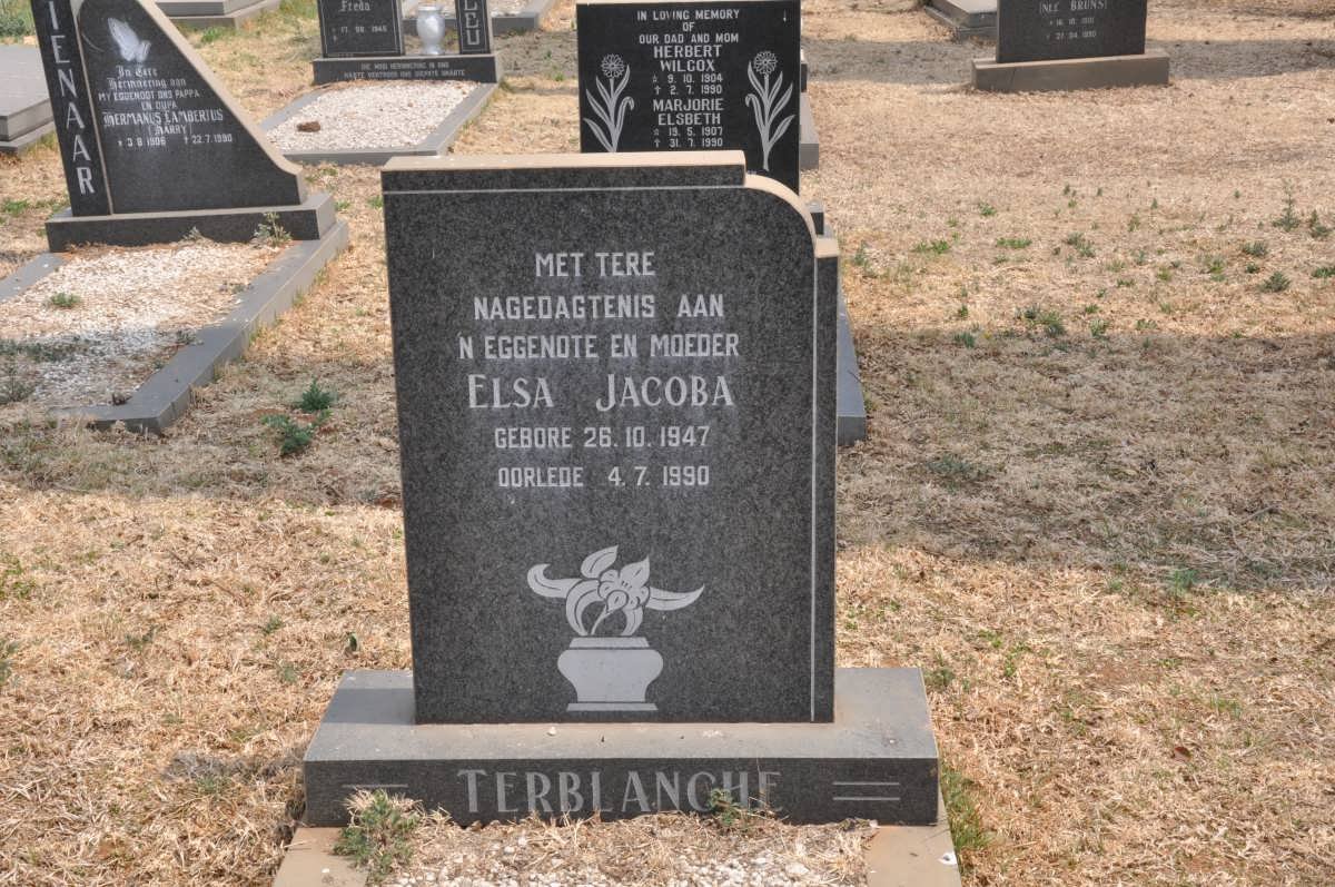 TERBLANCHE Elsa Jacoba 1947-1990