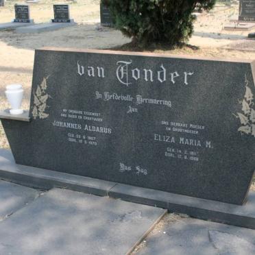 TONDER Johannes Aldarus, van 1907-1970 &amp; Eliza Maria M. 1911-1988