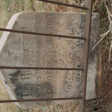 TOIT Elizabeth J. H., du 1906-1907