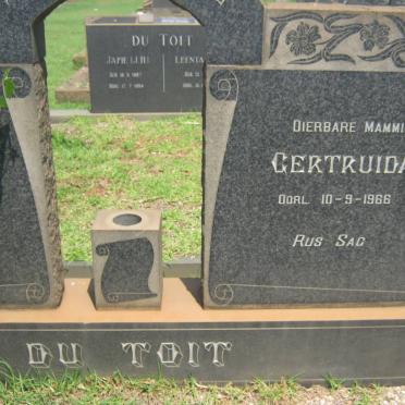 TOIT Albertus, du -1966 &amp; Gertruida -1966