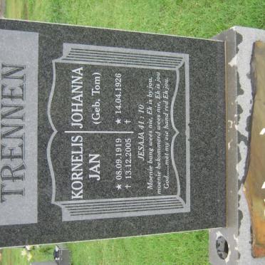 TRENNEN Kornelis Jan 1919-2005 &amp; Johanna TOM 1926-