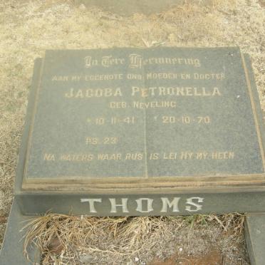 THOMS Jacoba Petronella nee NEVELING 1941-1970