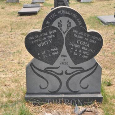 THERON Whity 1948-1989 &amp; Cora VAN ZYL 1952-1991