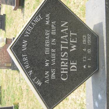 UYS Christiaan De Wet 1913-1992