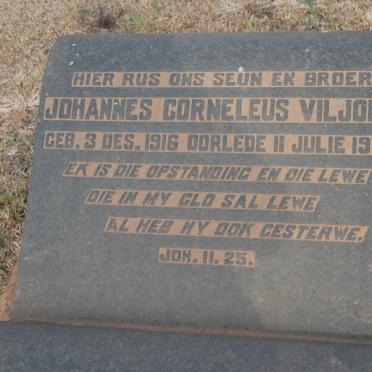 VILJOEN Johannes Corneleus 1916-1936