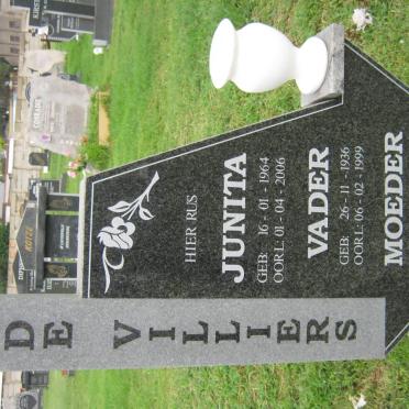 VILLIERS ?, de 1936-1999 &amp; ? 1942- :: DE VILLIERS Junita 1964-2006