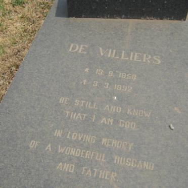 VISSER De Villiers 1958-1992