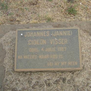 VISSER Johannes Gideon  -1957