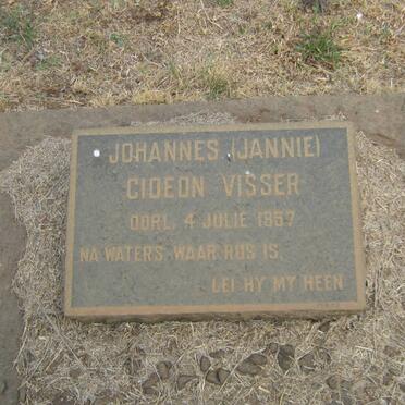 VISSER Johannes Gideon  -1957