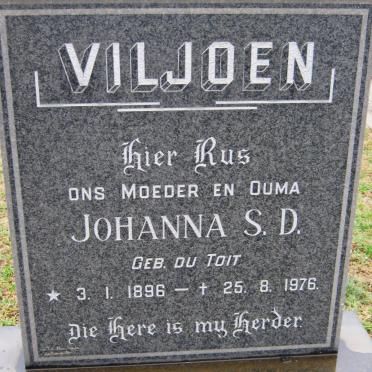 VILJOEN Johanna S.D. nee DU TOIT 1896-1976