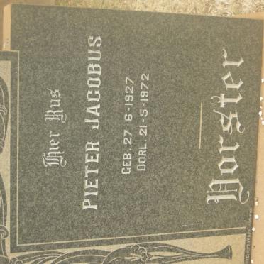 VORSTER Pieter Jacobus 1927-1972