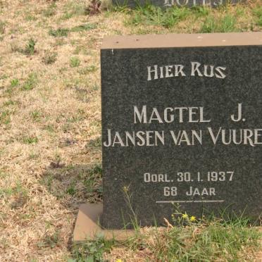 VUUREN Magtel J., Jansen van -1937