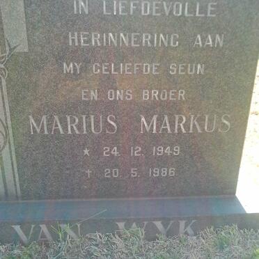 WYK Marius Markus, van 1949-1986