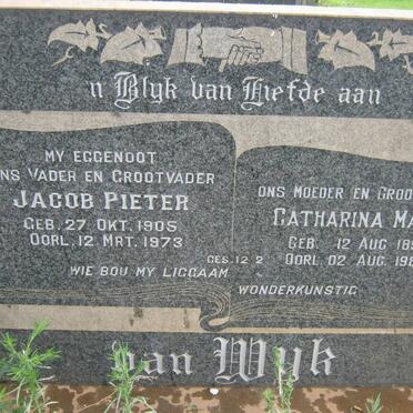 WYK Jacob Pieter, van 1905-1973 &amp; Catharina Maria 1897-1989