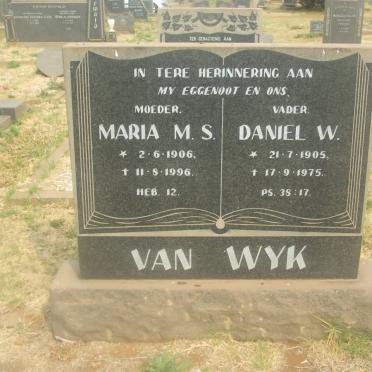 WYK Daniel W., van 1905-1975 &amp; Maria M.S. 1906-1996