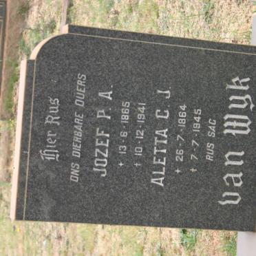 WYK Jozef P.A., van 1865-1941 &amp; Aletta C.J. 1864-1945