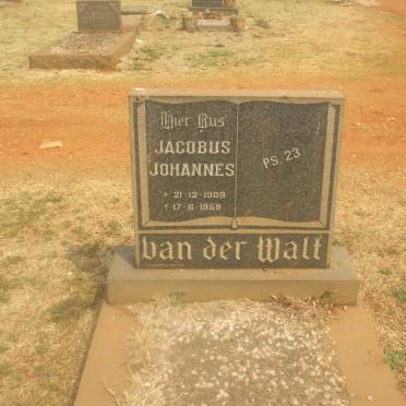 WALT Jacobus Johannes, van der 1909-1958